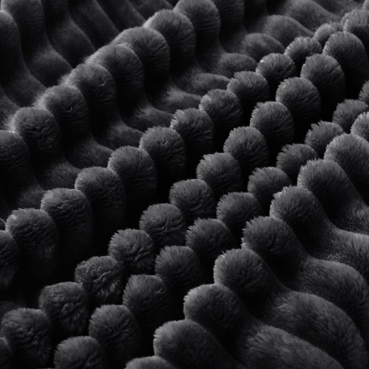 Fleece Blanket - 3D Ribbed Jacquard Decorative Throw Blanket for Couch & Bed, Lightweight Warm Cozy Soft Fuzzy Blankets All Seasons Suitable