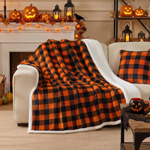 Halloween Sherpa Blanket for Gift