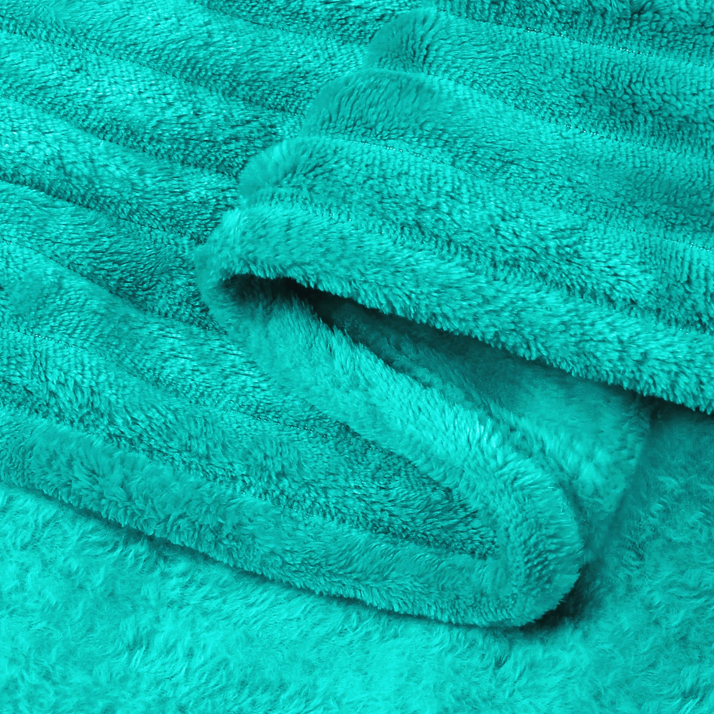 Fleece Blanket - 3D Ribbed Jacquard Decorative Throw Blanket for Couch & Bed, Lightweight Warm Cozy Soft Fuzzy Blankets All Seasons Suitable