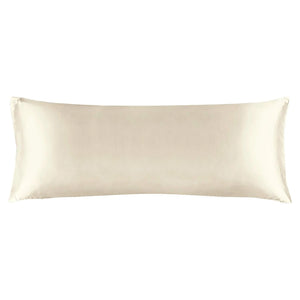 beige satin body pillow cover