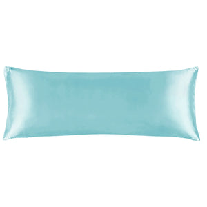 blue satin body pillow cover