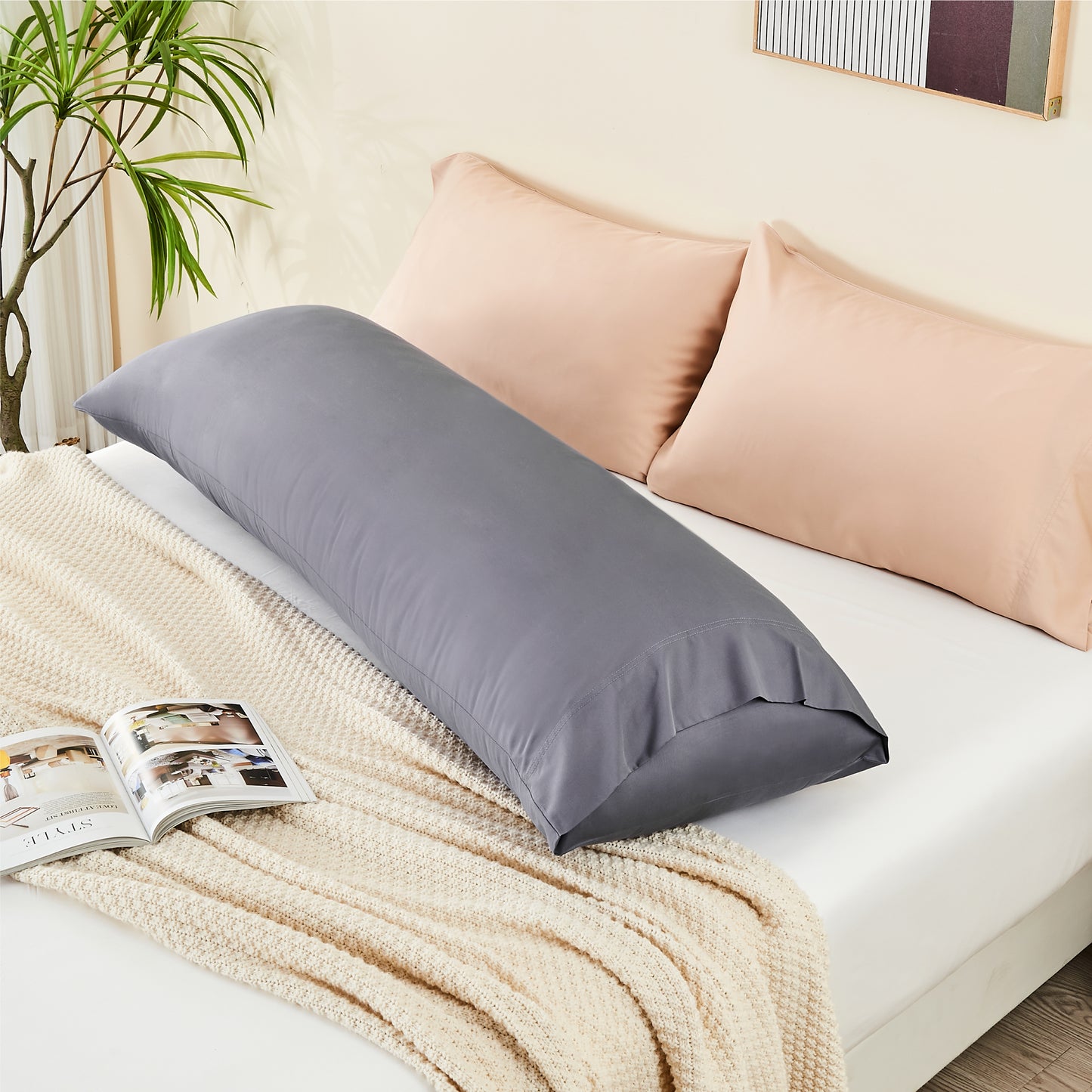 Pillow Cases Set of 2 Pack, Rayon Derived from Bamboo, Cooling Pillow Cases for Hot Sleepers & Night Sweats, Breathable and Silky Soft Envelope Pillowcases