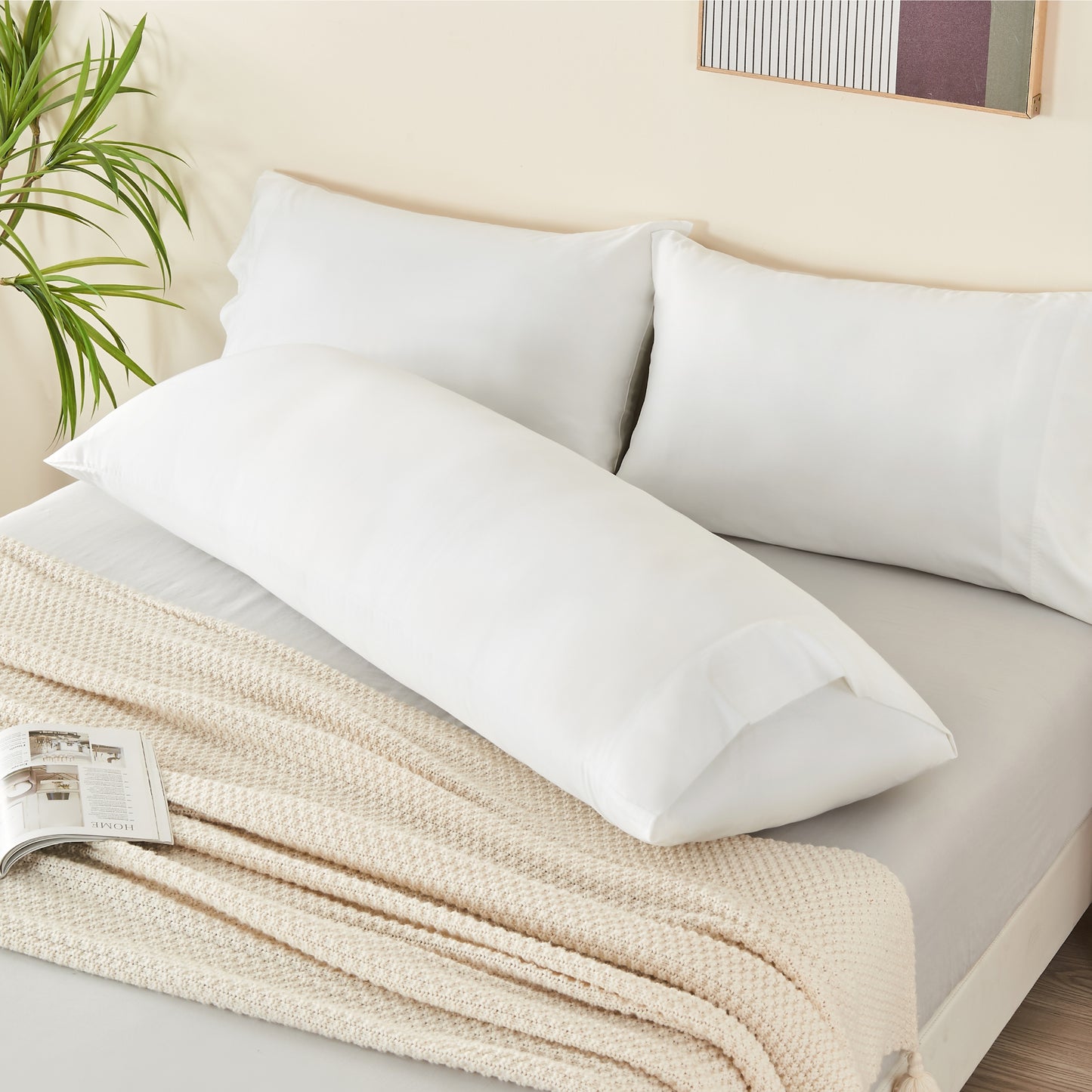 Pillow Cases Set of 2 Pack, Rayon Derived from Bamboo, Cooling Pillow Cases for Hot Sleepers & Night Sweats, Breathable and Silky Soft Envelope Pillowcases