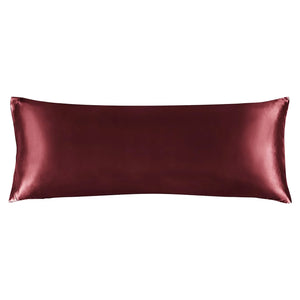 burgundy satin body pillow cover