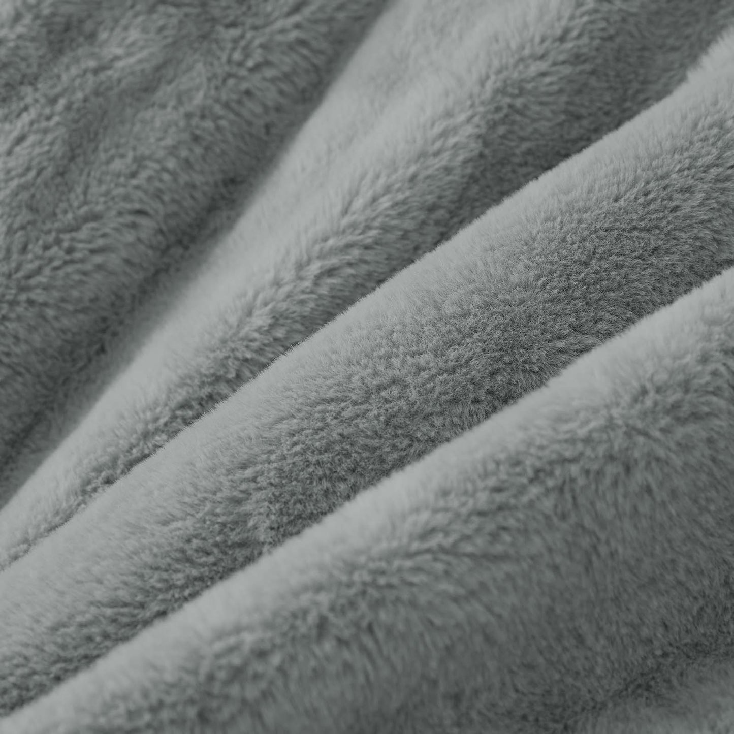 BEDELITE Faux Fur Fleece Queen Comforter Set - Fluffy & Warm Grey Comforter Queen Size,Ultra Soft and Cozy Winter Bedding Set,Fuzzy Thick Bed Set,1 Comforter and 2 Pillowcases