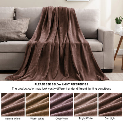 Fleece Blankets Queen Size Throw Blankets for Bed & Couch, Plush Cozy Fuzzy Blanket, Super Soft & Warm Blankets for Fall and Winter