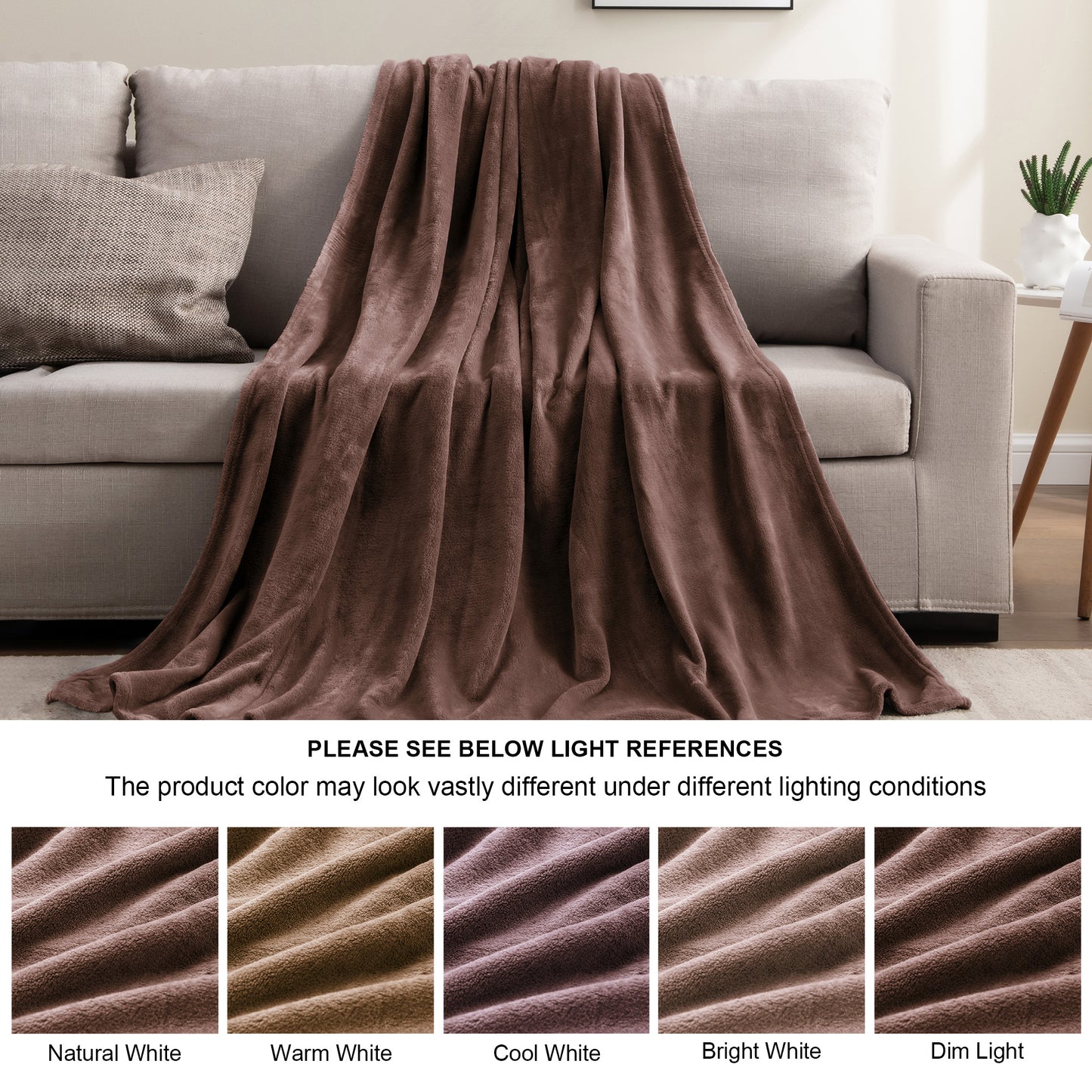 Fleece Blankets Queen Size Throw Blankets for Bed & Couch, Plush Cozy Fuzzy Blanket, Super Soft & Warm Blankets for Fall and Winter