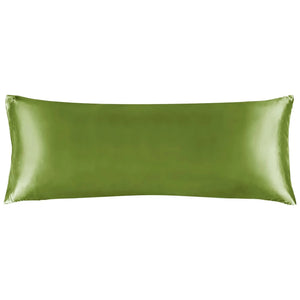 cedar green satin body pillow cover