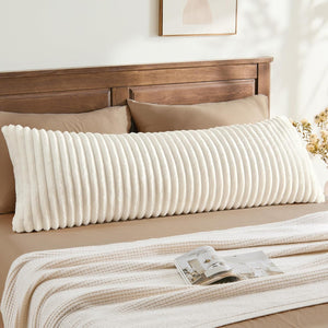 fluffy faux fur body pillow cover with zipper