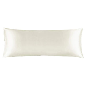ivory satin body pillow cover