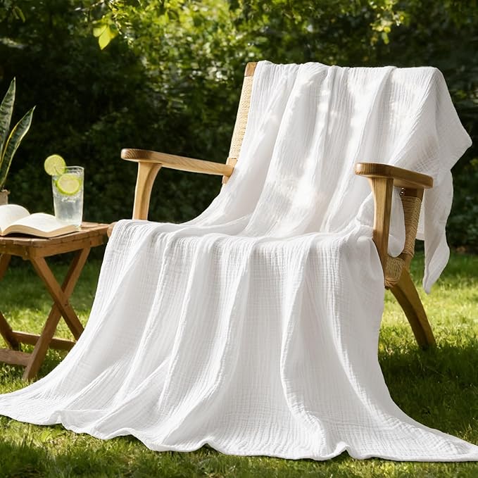 100% Cotton Muslin Throw Blanket