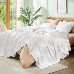 100% Cotton Muslin Throw Blanket King Size
