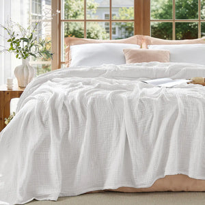 100% Cotton Muslin Throw Blanket large Size