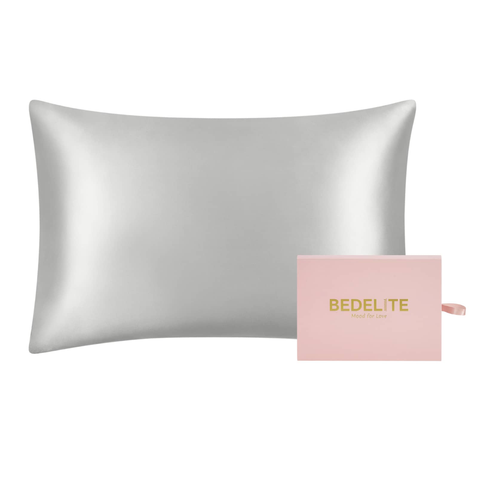 100% Mulberry Silk Silver Pillowcase 