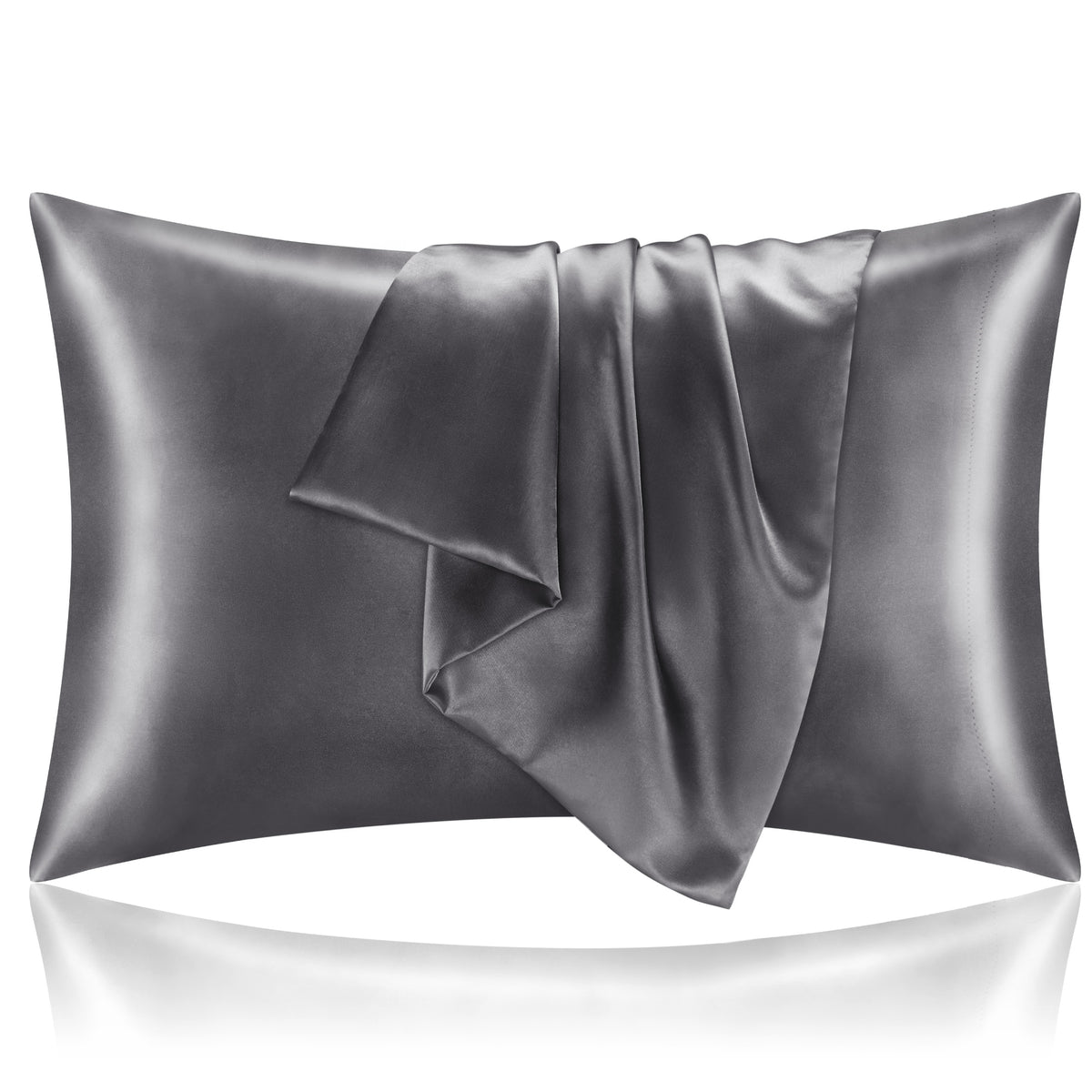 BEDELITE Satin Pillowcase for Hair and Skin, Super Soft and Cooling Similar To Silk Pillow Cases 2 Pack with Envelope Cl