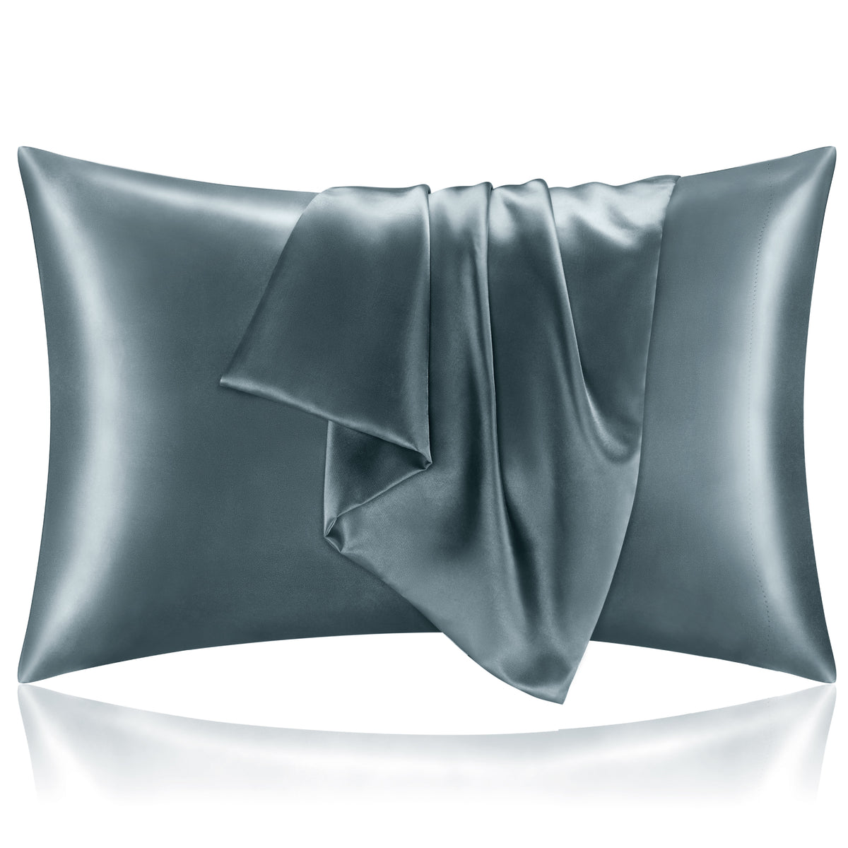 BEDELITE Satin Pillowcase for Hair and Skin, Super Soft and Cooling Similar To Silk Pillow Cases 2 Pack with Envelope Cl