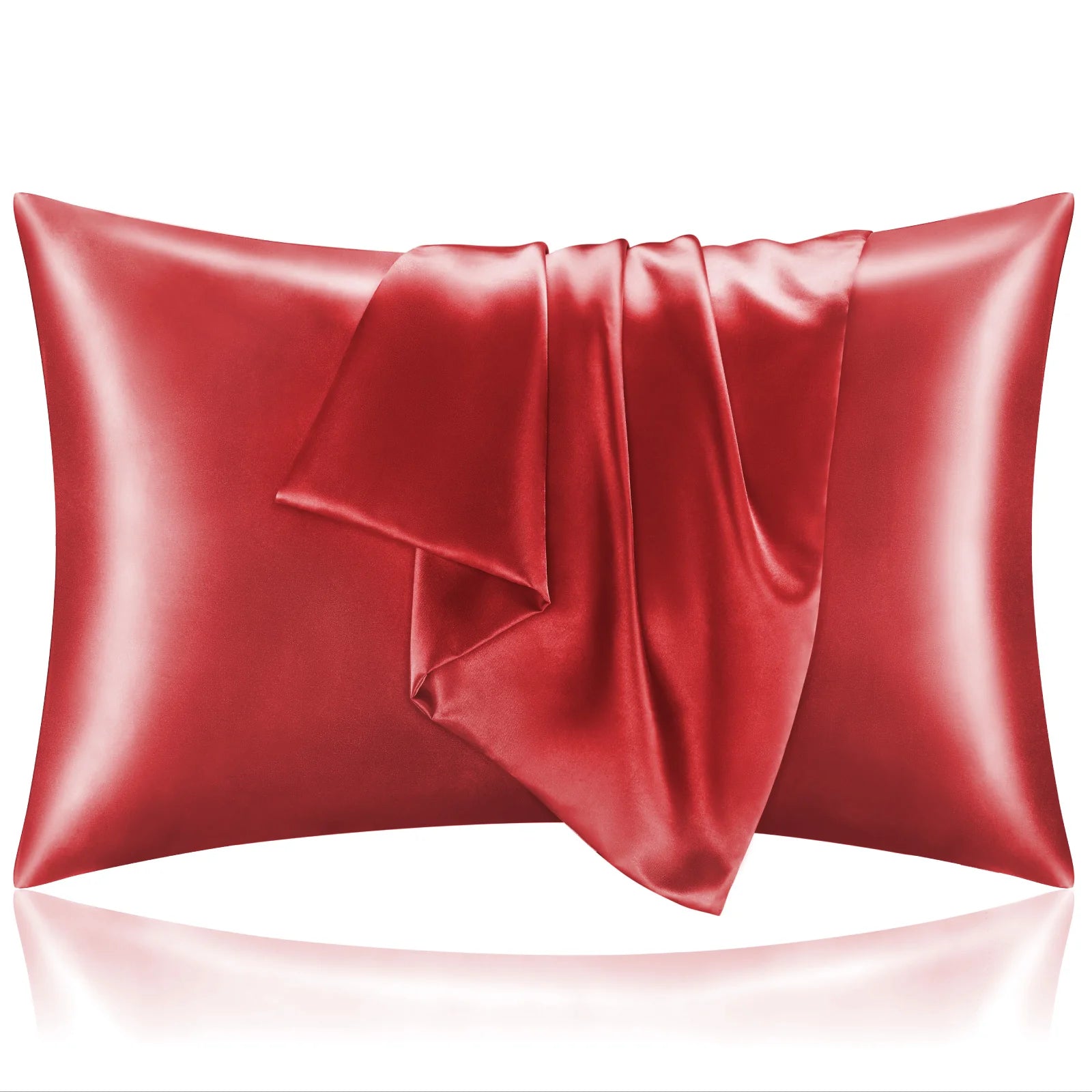 BEDELITE Satin Pillowcase 2 Pack with Envelope Closure - Super Soft and Cooling Similar to Silk