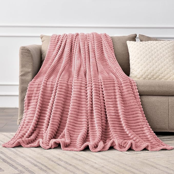 3D Ribbed Fleece Blanket
