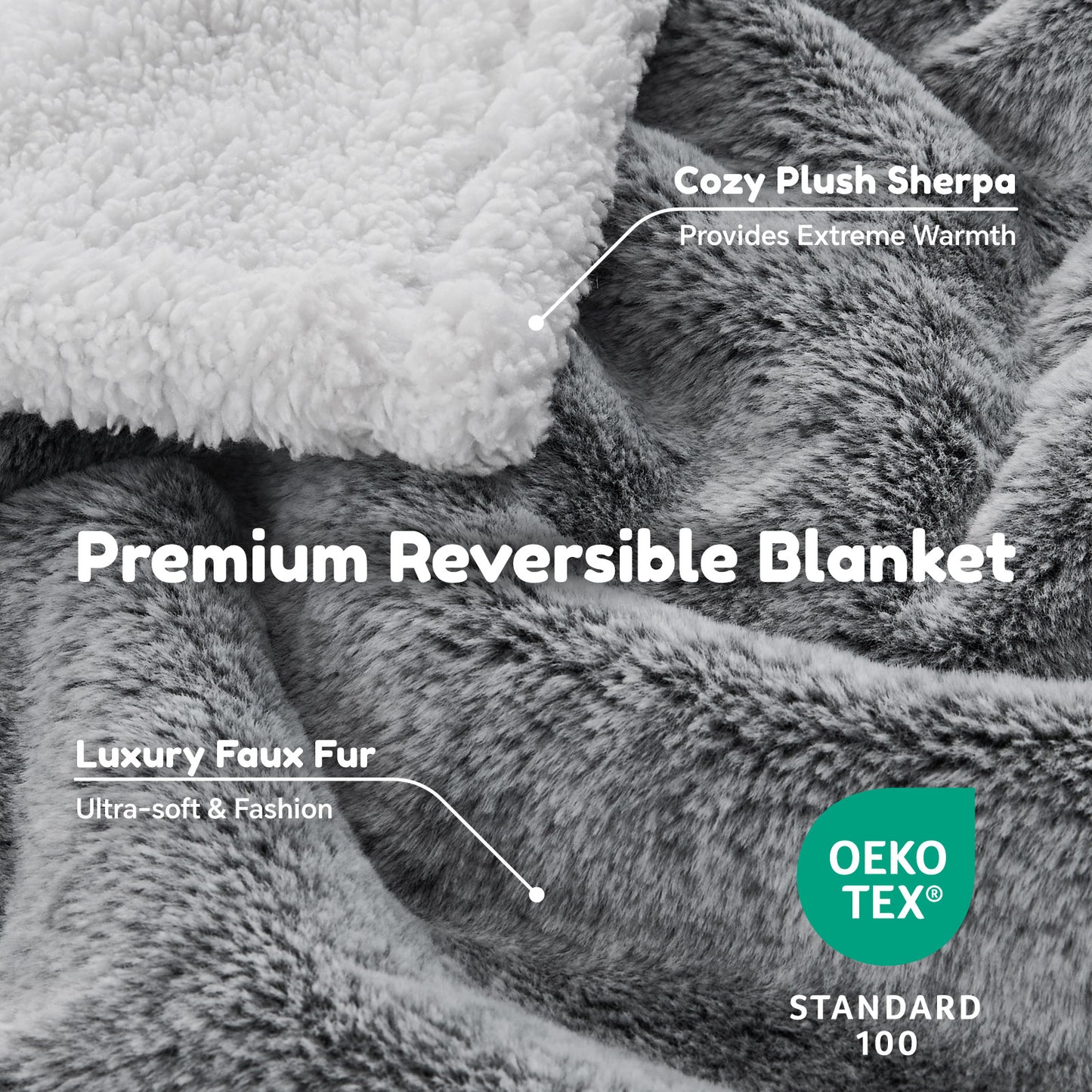 ChiXnuggle Waterproof Dog Blanket, Reversible Faux Fur & Sherpa Puppy Throw for Couch, Bed & Crate Protection, Soft Cozy Dog Blanket for Small Medium Large Dogs