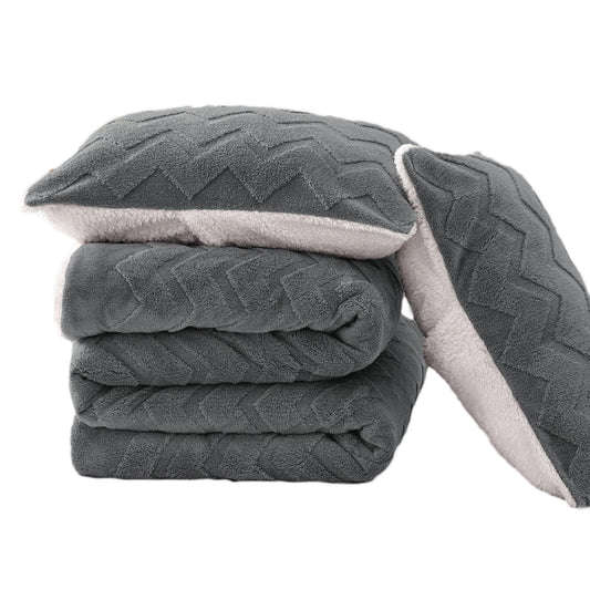 Fluffy Twin Comforter Set - Super Soft Sherpa Black Comforter for Twin Size Bed, Luxury Warm Bedding Set for Winter, Fuzzy Bed Set 2 piece