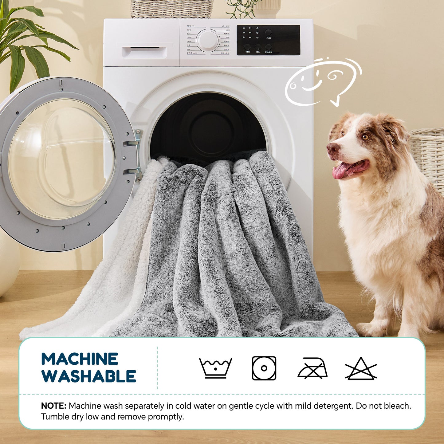 ChiXnuggle Waterproof Dog Blanket, Reversible Faux Fur & Sherpa Puppy Throw for Couch, Bed & Crate Protection, Soft Cozy Dog Blanket for Small Medium Large Dogs
