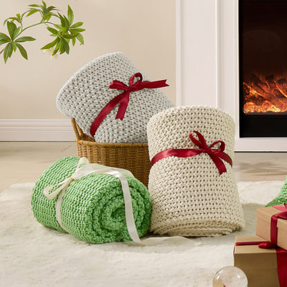 BEDELITE Chunky Cable Knit Throw Blanket for Couch,Super Soft Cozy Woven Blanket for Room Decor,