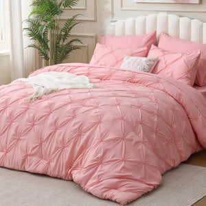 7-Piece Comforter Set Boho bed in a bag Pink