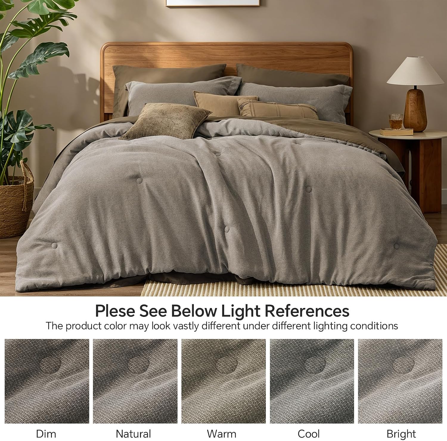 Bed in A Bag 7 Pieces Linen Comforter Sets