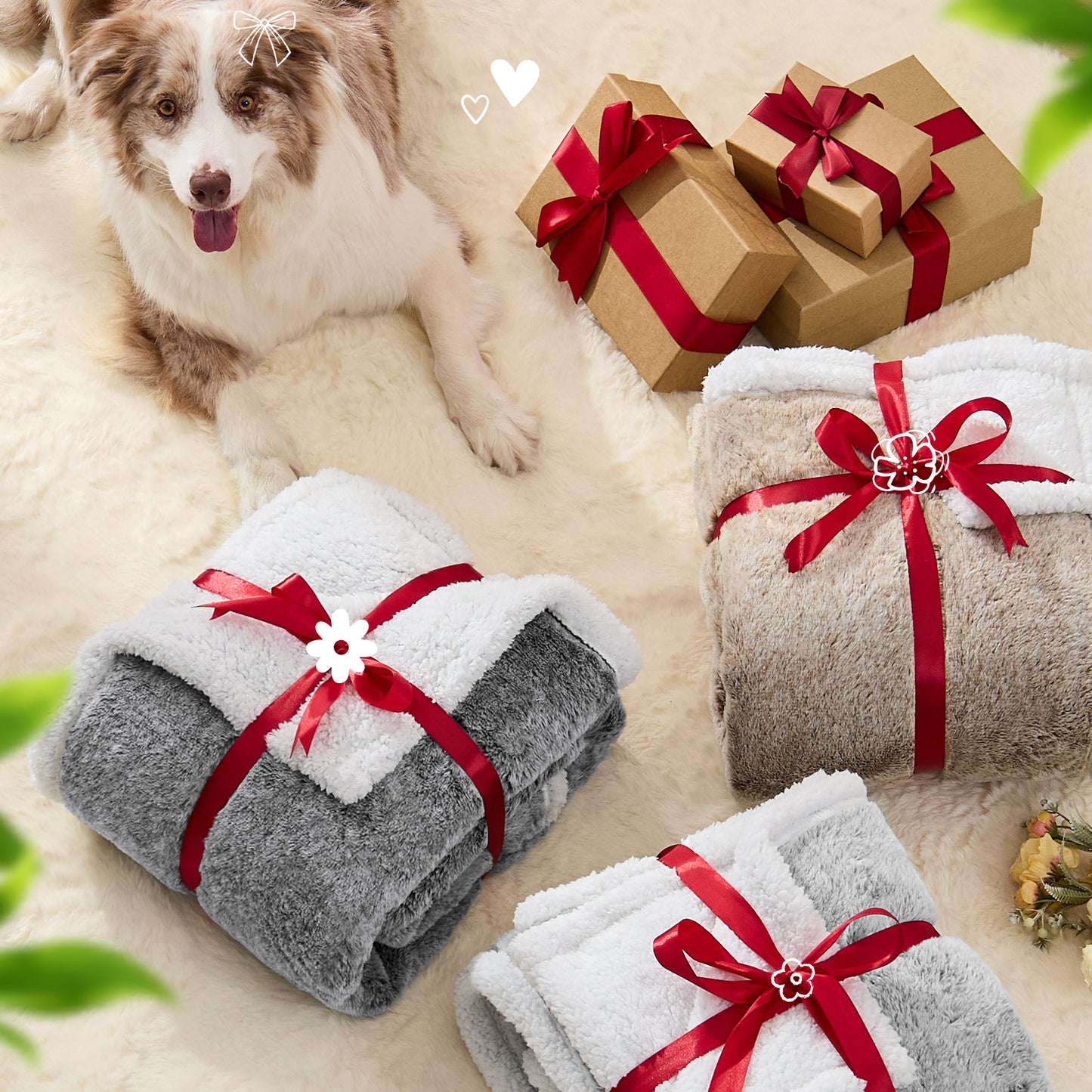 ChiXnuggle Waterproof Dog Blanket, Reversible Faux Fur & Sherpa Puppy Throw for Couch, Bed & Crate Protection, Soft Cozy Dog Blanket for Small Medium Large Dogs