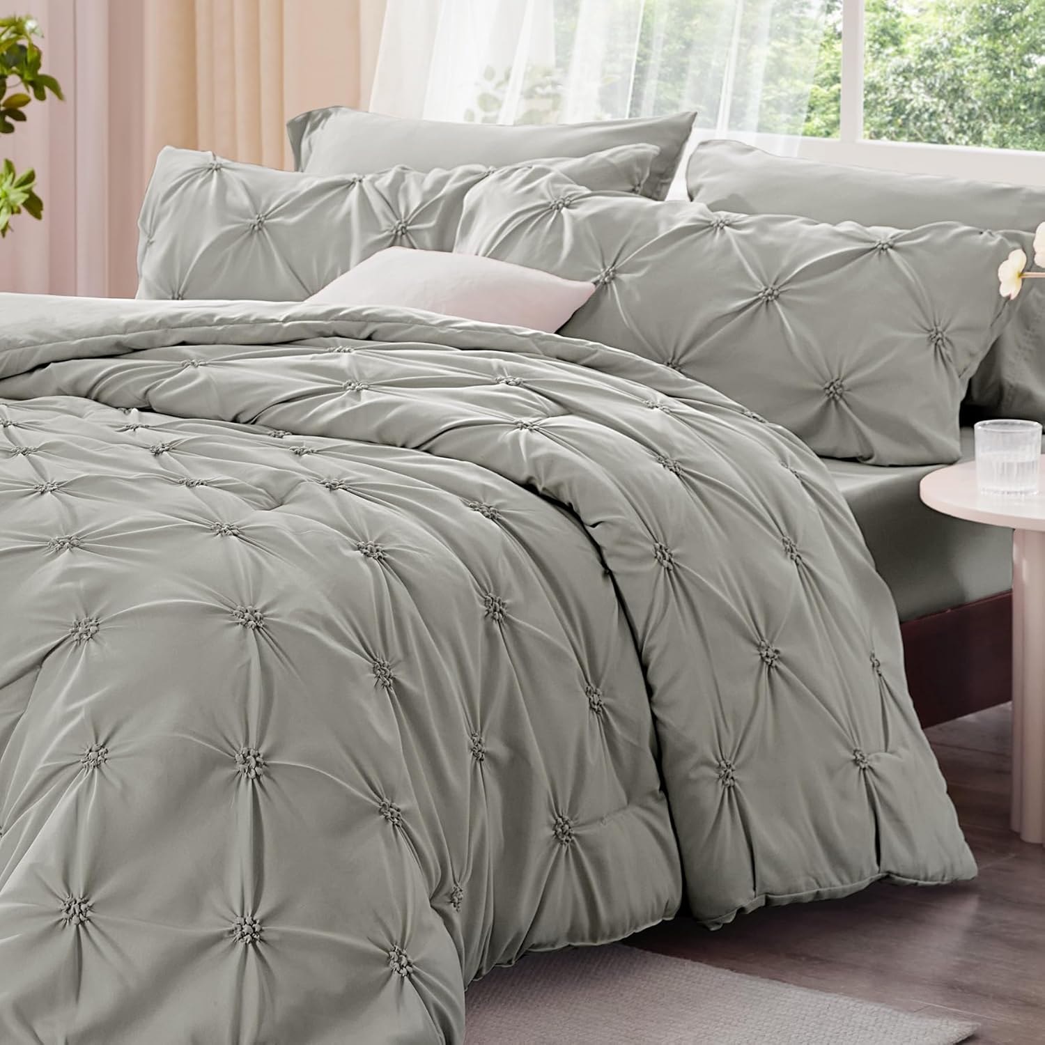 Boho Pintuck All-Season Comforter Set | BEDELITE