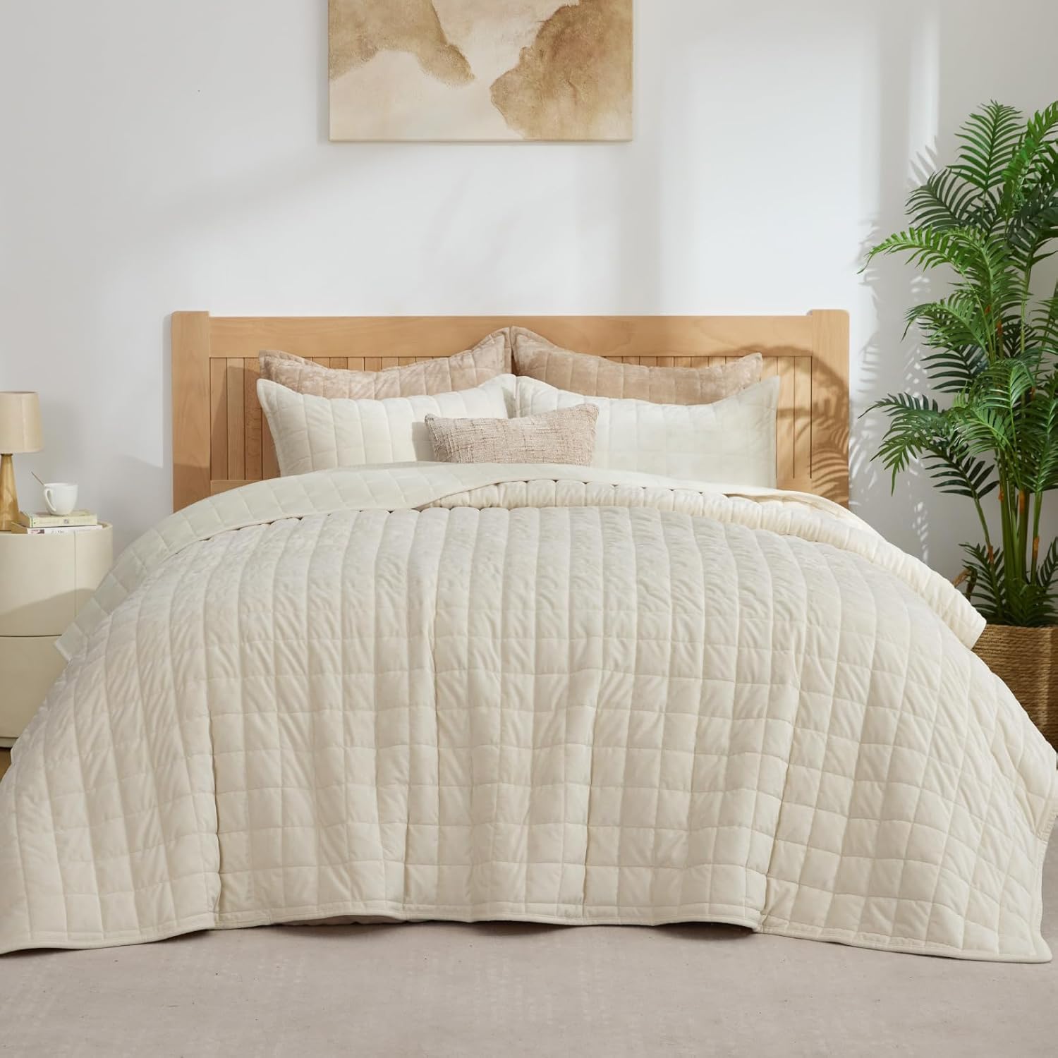BEDELITE Velvet Quilt Set King Size