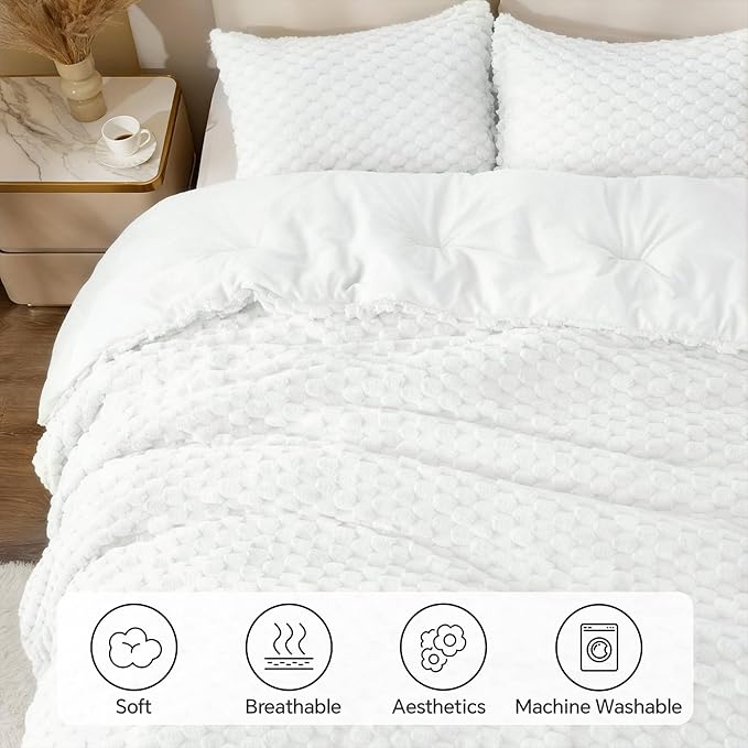 BEDELITE Fluffy Fleece Comforter Set