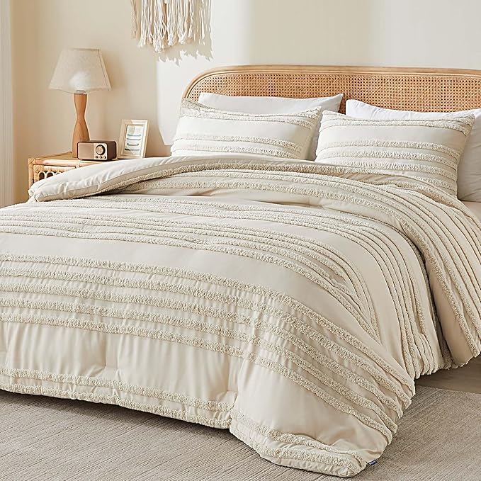 Beige Boho Comforter Set