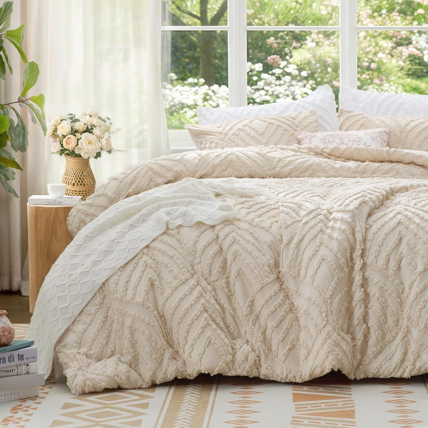 Tufted Boho Bedding Set