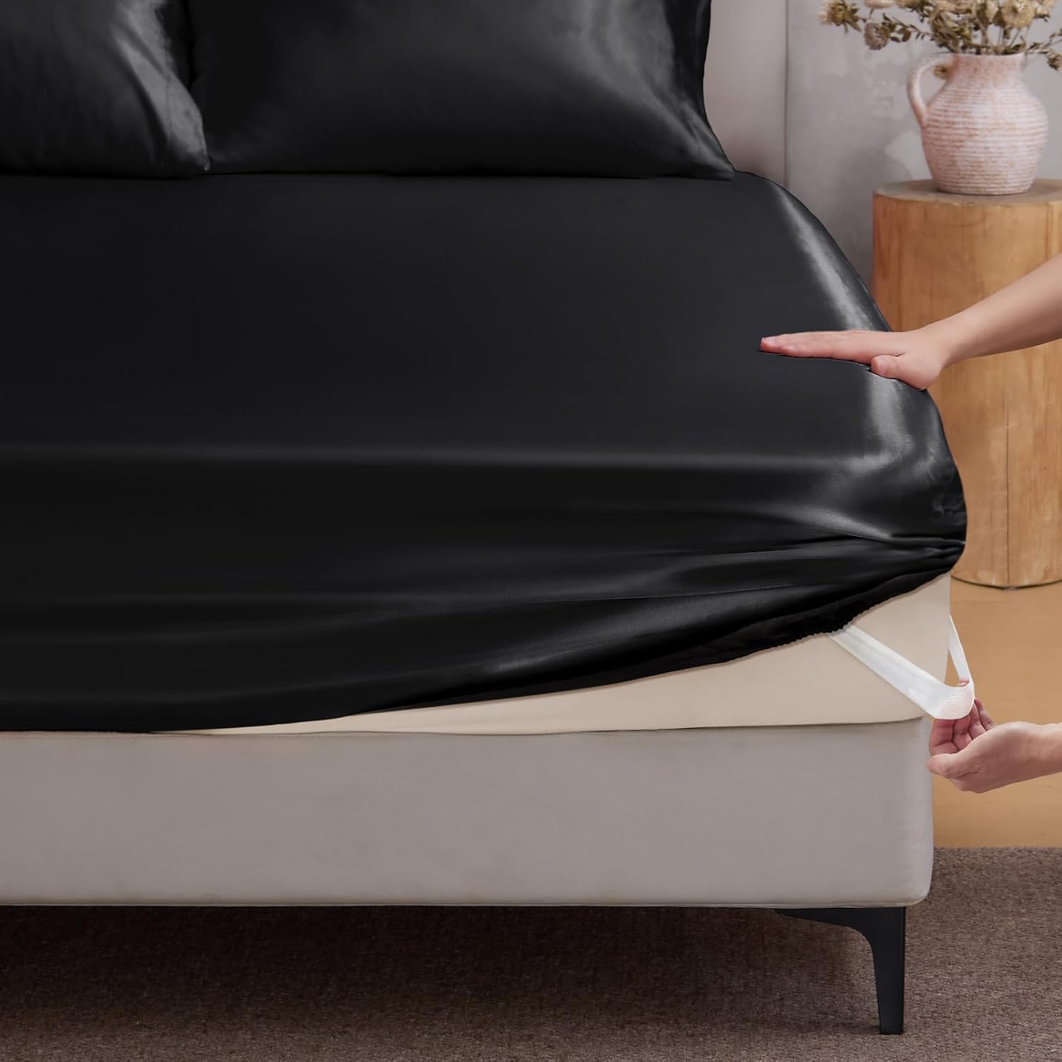 Luxury Soft Silk-Like Bed Sheet for Hair & Skin