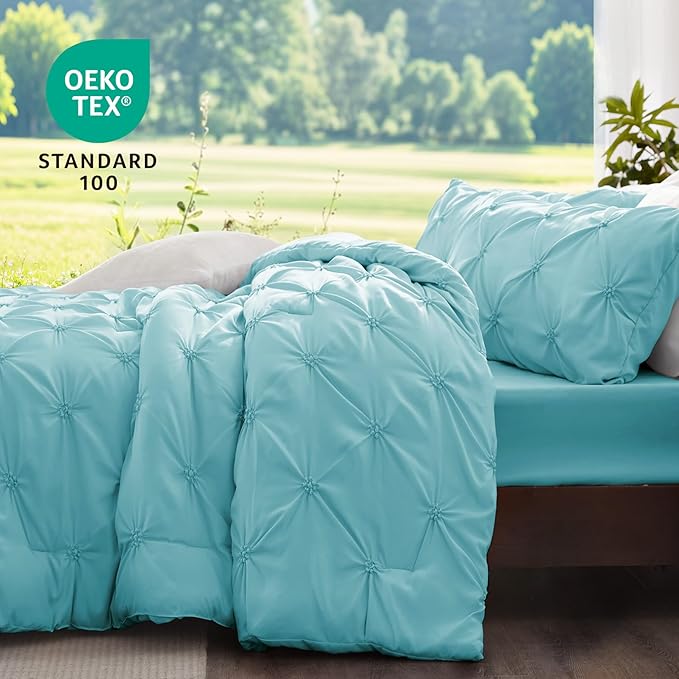 Boho Pintuck Bedding Comforter Sets 2