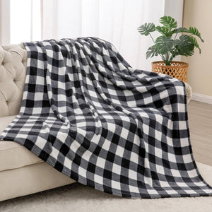 Checkered Fleece Throw Blankets