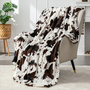 Cow Print Throw Blanket