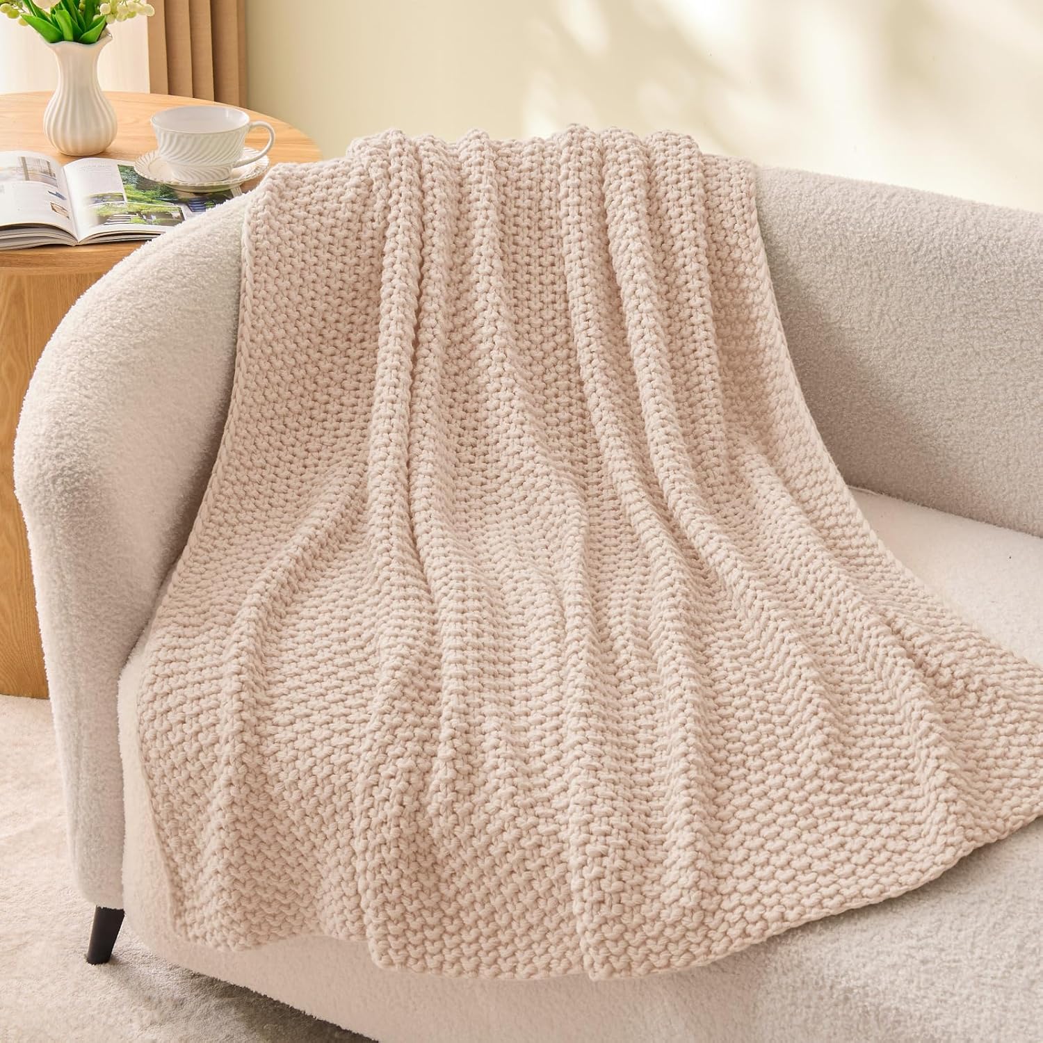 Super Soft Cozy Woven Pink Twin Blanket