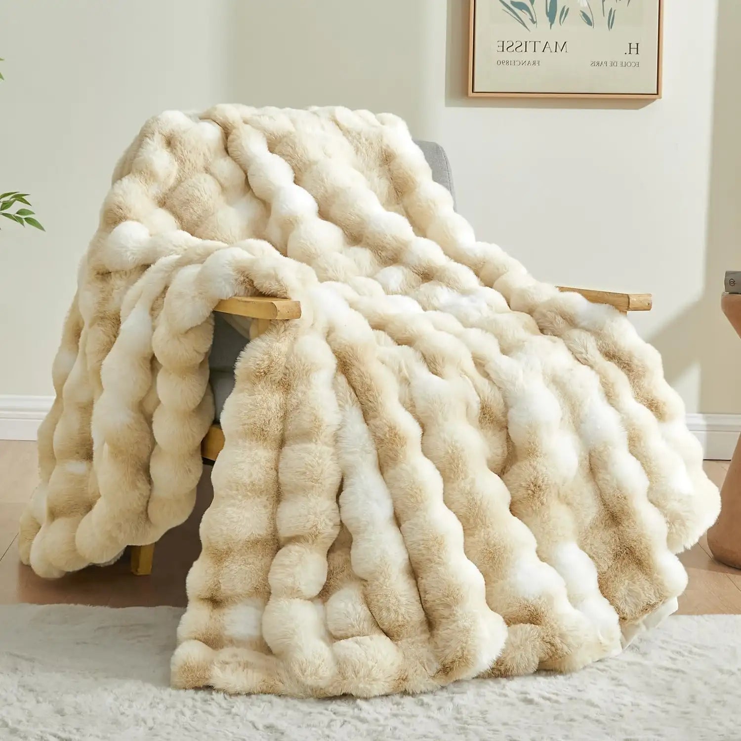 Faux Fur Throw Blanket