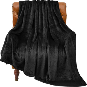 Fleece Blanket Black Throw Blankets