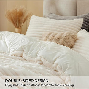 Fleece comforter set fluffy