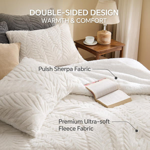 Fluffy Sherpa Twin Comforter Set