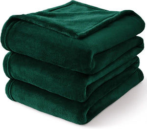 Forest Green Throw Blankets for Couch & Bed