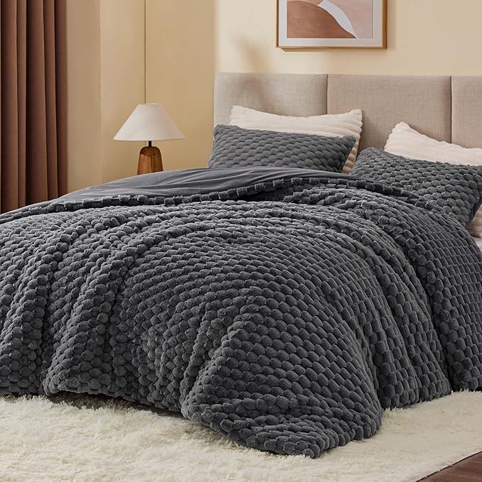 Grey Fleece Soft Comforter
