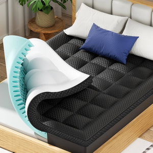 Memory Foam Mattress Topper Black