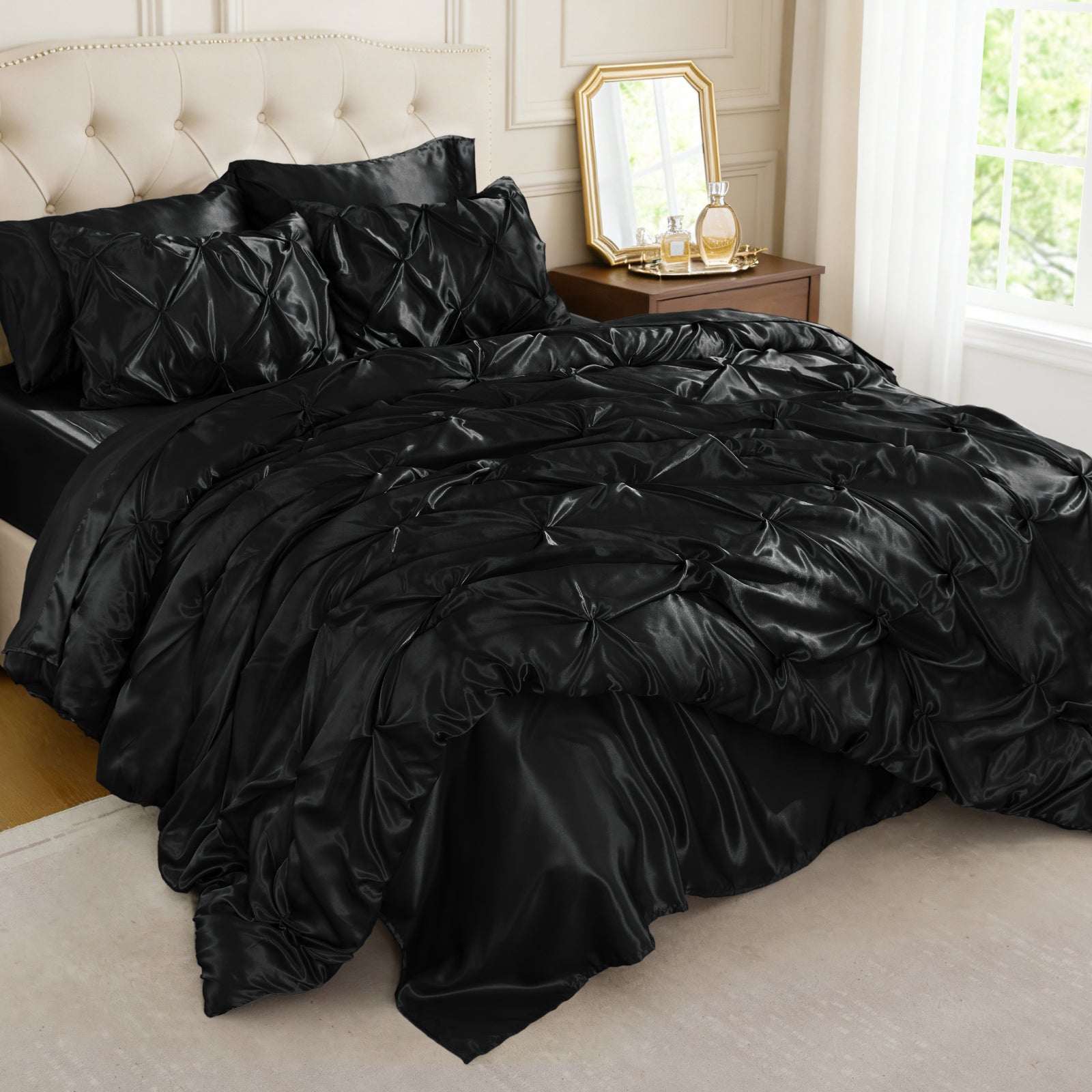 Pintuck Bed in A Bag with Comforter