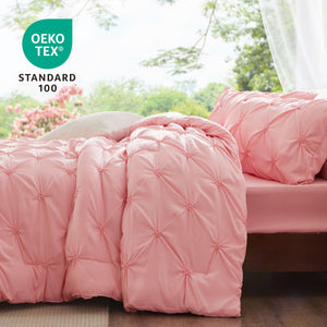 Pintuck Boho Bedding Pink