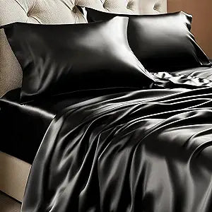 Satin sheets bed set