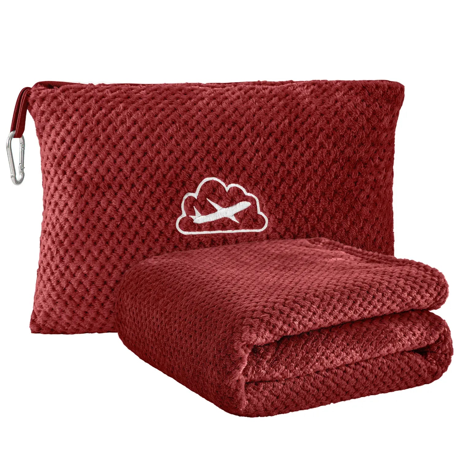 Travel Blanket with Bag Burgundy
